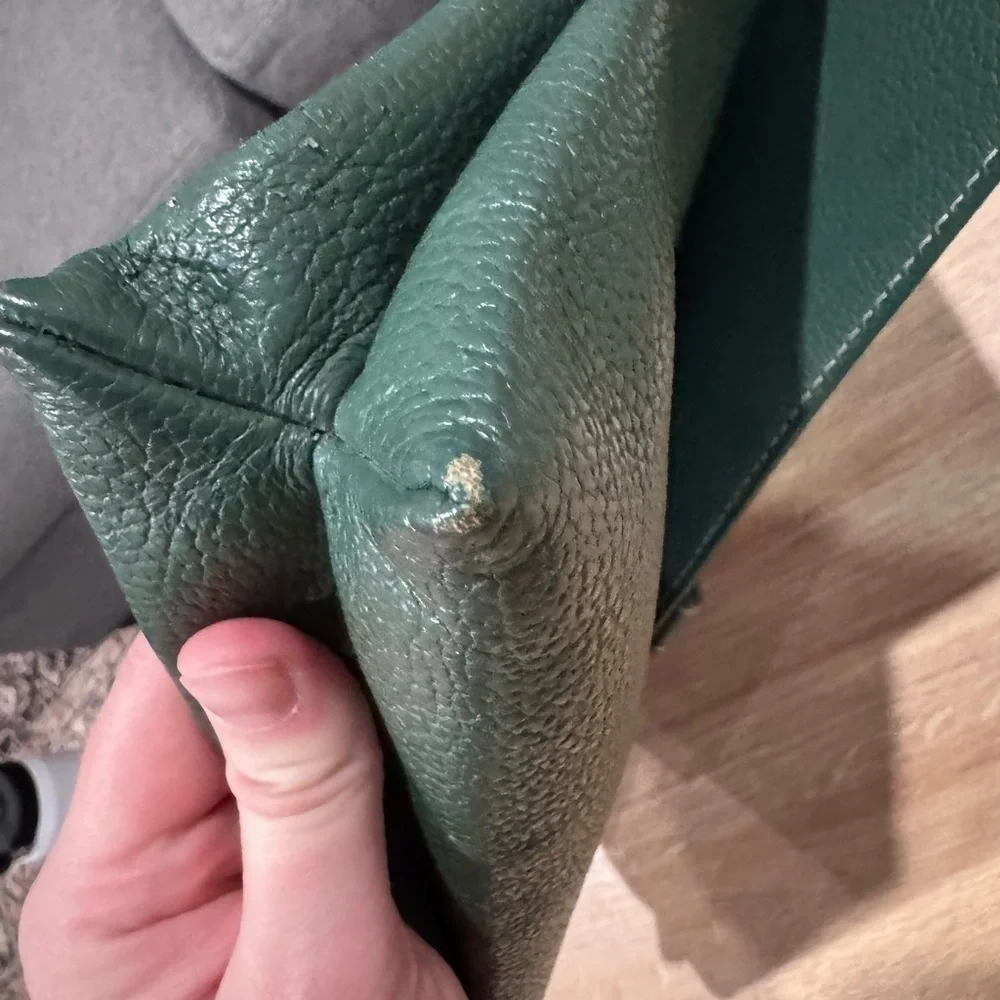 Guy Laroche Dark Green Envelope Clutch